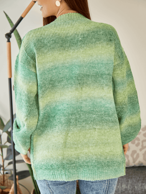 Cardigan Arcoiris Verde