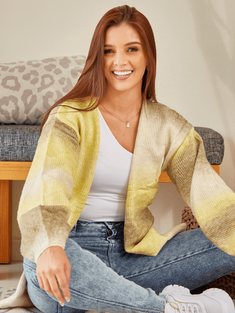Cardigan Arcoiris Amarillo