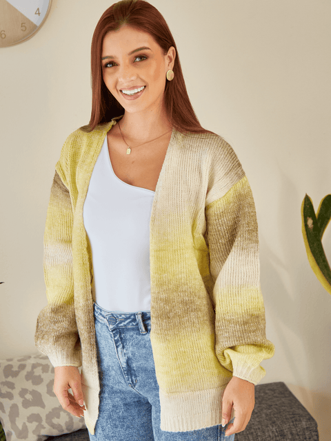 Cardigan Arcoiris Amarillo