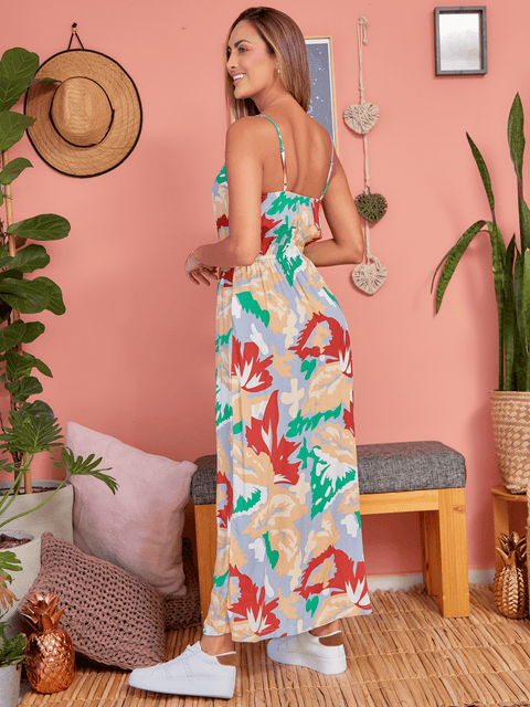 Maxi Vestido de Tiras Multicolor