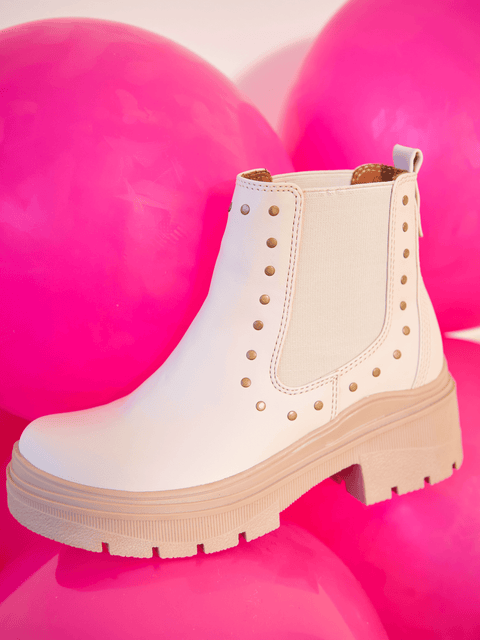Botin Resorte Taches Rosado Claro