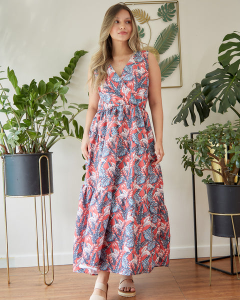 Maxi Vestido Cruzado Coral