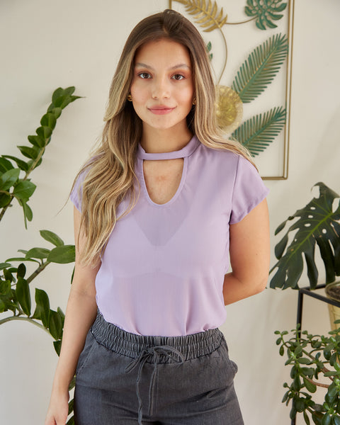 Camiseta Chocker Lila