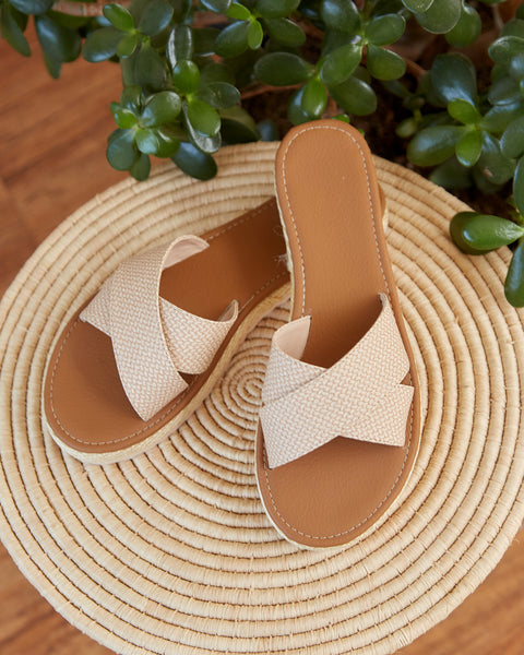 Sandalia Cruzada Yute Beige