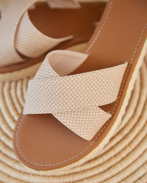 Sandalia Cruzada Yute Beige