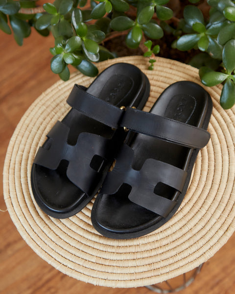 Sandalias Tipo Hermes Negro