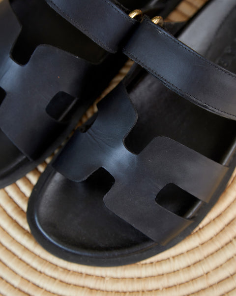 Sandalias Tipo Hermes Negro