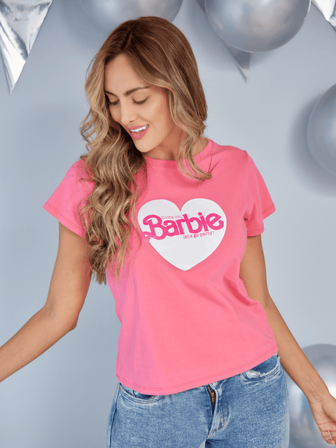 Camiseta Barbie Rosado