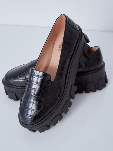 Mocasines Plataforma Negro