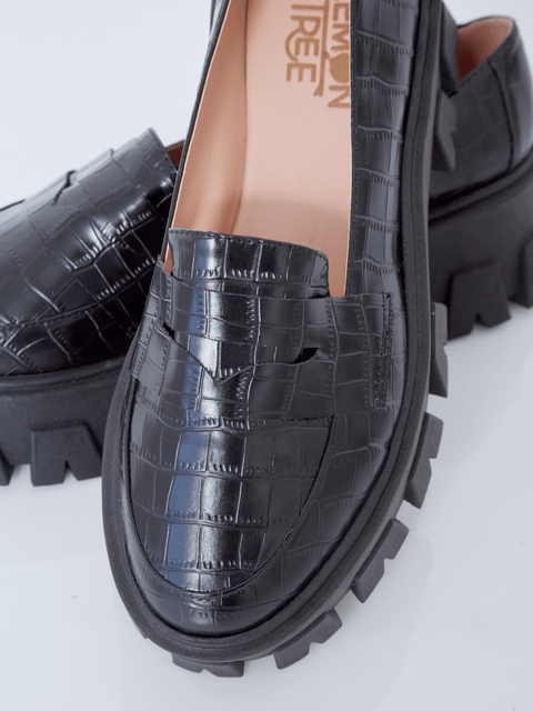 Mocasines Plataforma Negro