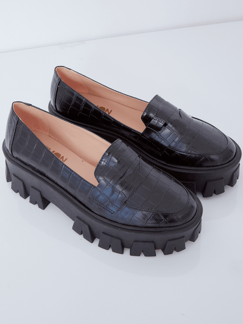 Mocasines Plataforma Negro