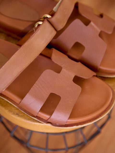 Sandalias Tipo Hermes Miel