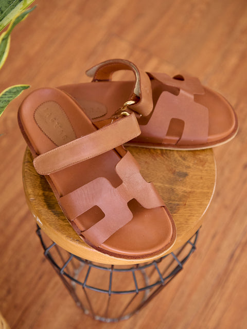 Sandalias Tipo Hermes Miel
