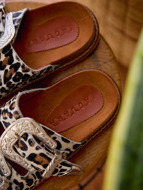 Sandalias Dos Hebillas Vaqueras Animal Print