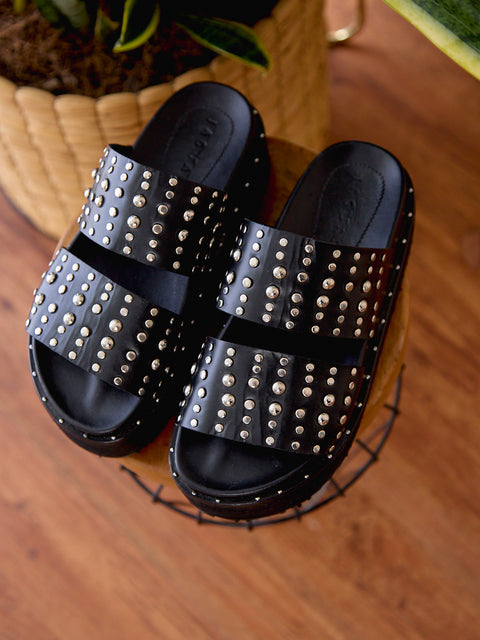 Sandalia Taches Plataforma Negro