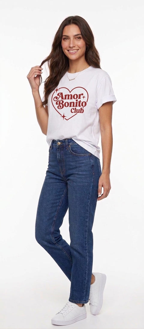Camiseta Premium Amor Bonito Club Beige