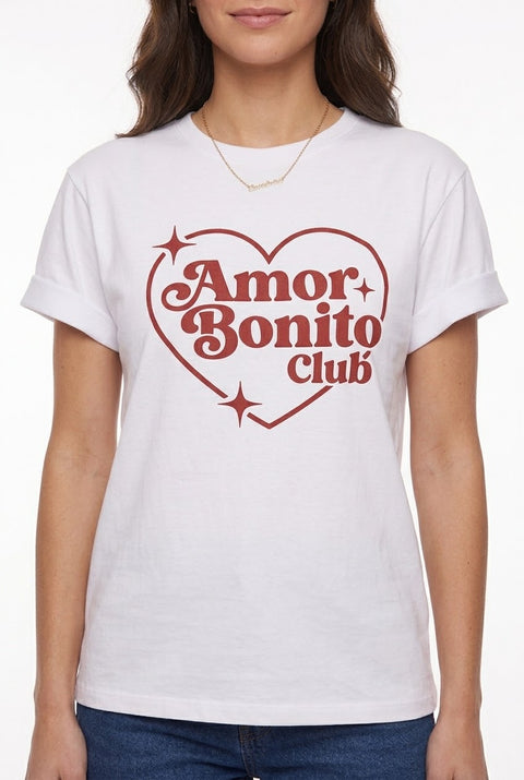 Camiseta Premium Amor Bonito Club Beige
