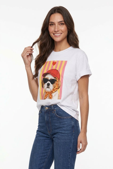 Camiseta Premium Shihtzu Beige
