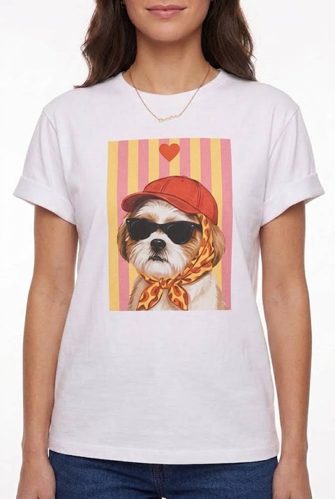 Camiseta Premium Shihtzu Beige
