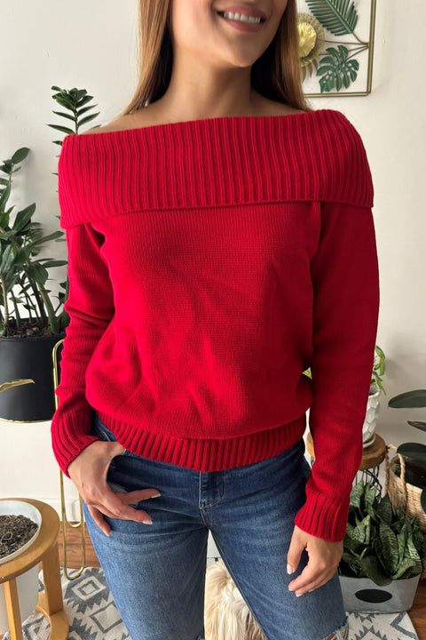 Buzo Cuello Bandeja Rojo