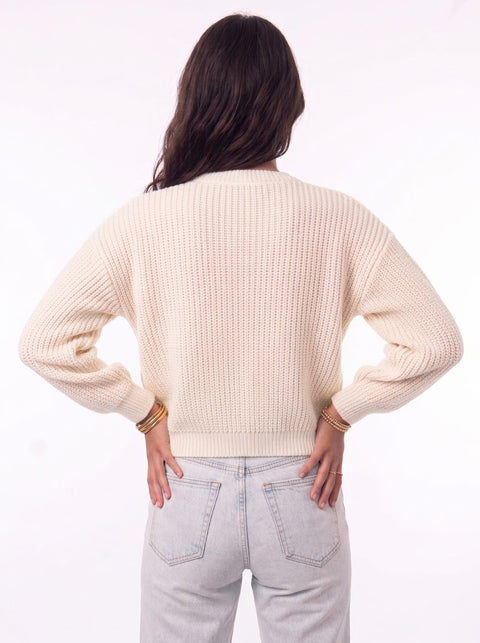 Cardigan Corazones Beige