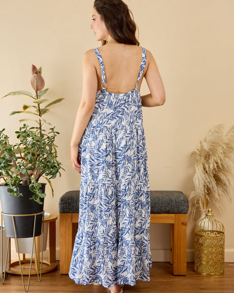 Vestido Tres Tiempos Azul