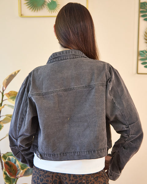 Chaqueta Denim Gris