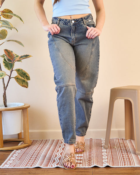 Jean Barrel Azul Oxido