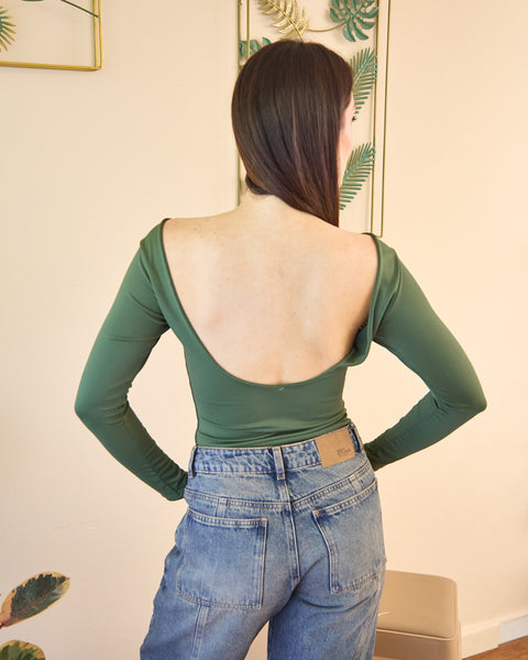 Body Rosa Verde Militar