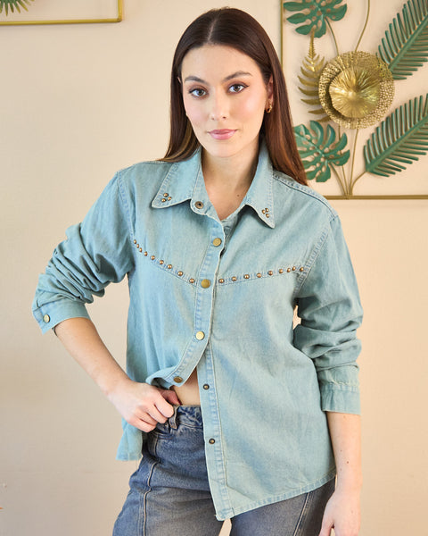Camisa Denim Taches