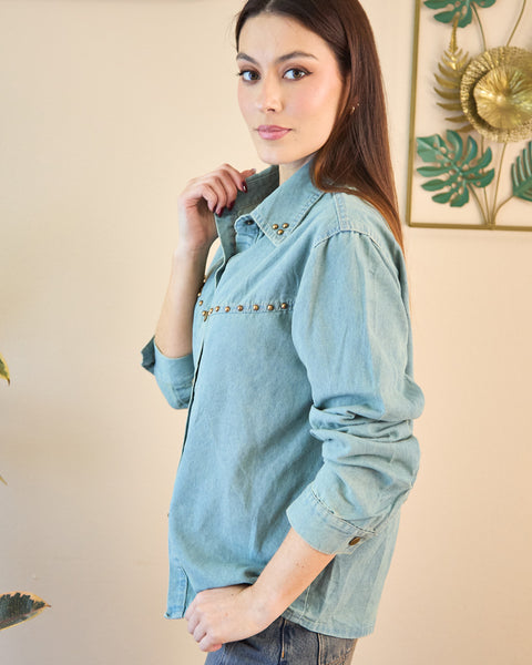Camisa Denim Taches