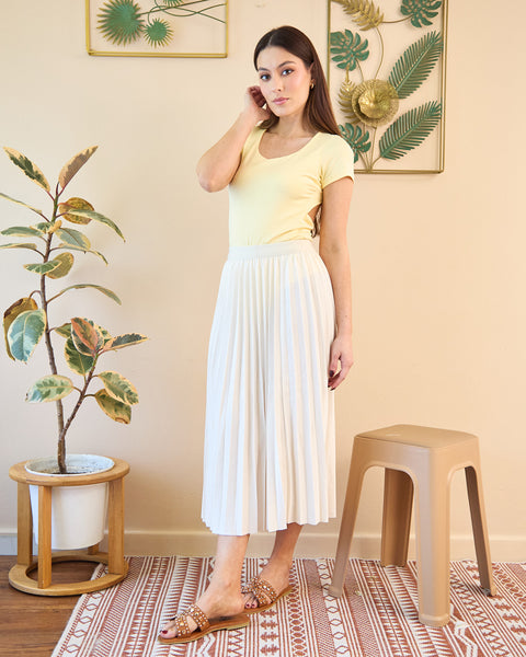 Falda Plisada Beige