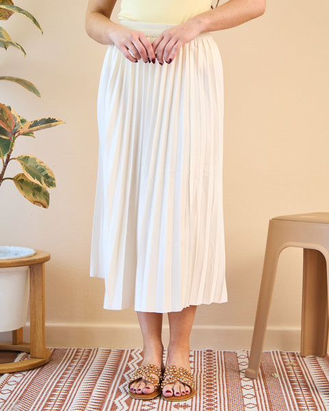 Falda Plisada Beige
