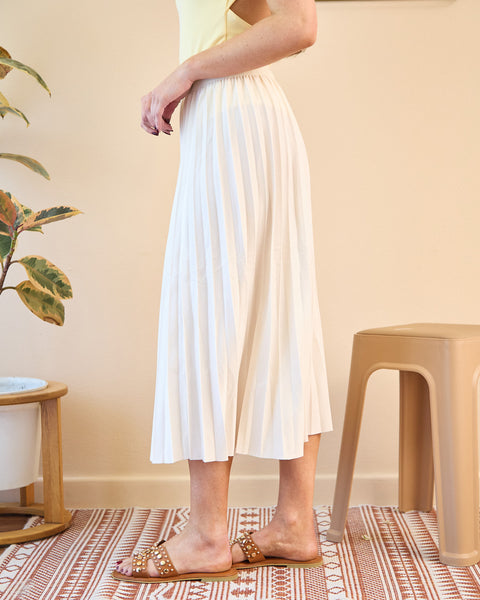Falda Plisada Beige