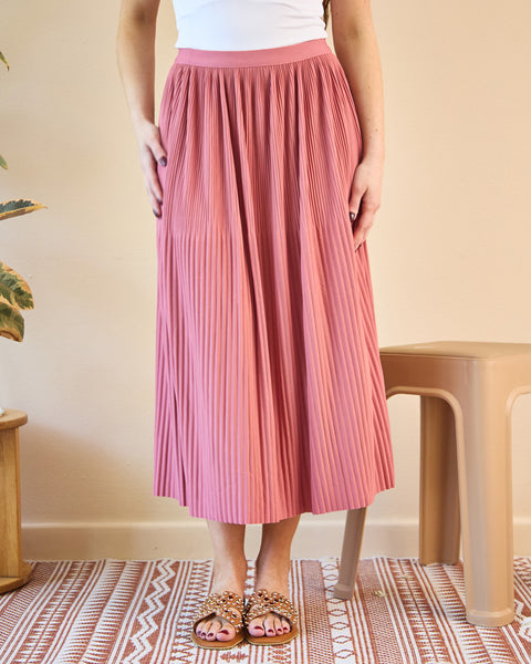 Falda Mini Plisados Rosado