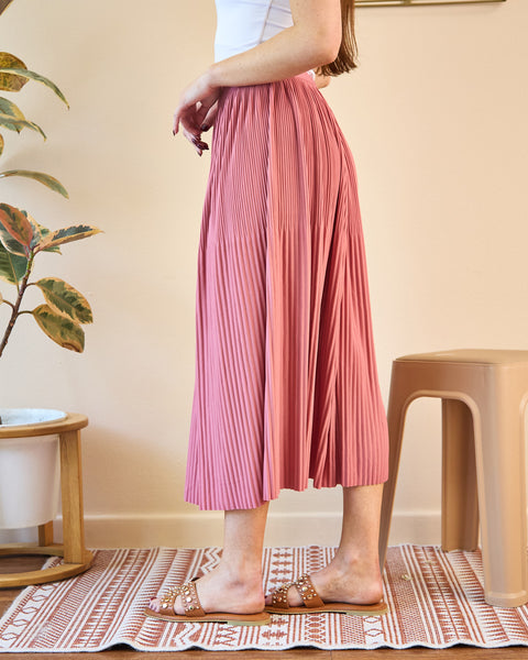 Falda Mini Plisados Rosado
