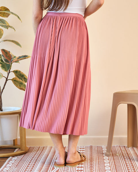 Falda Mini Plisados Rosado