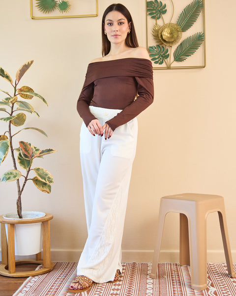 Pantalón Blonda Beige