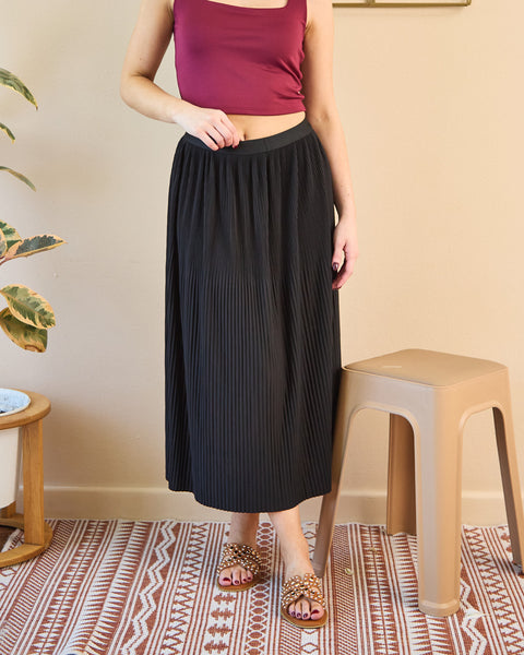 Falda Mini Plisados Negro