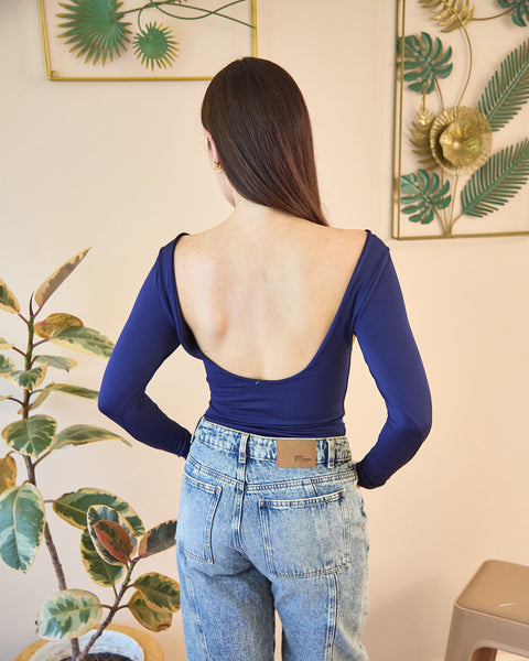 Body Rosa Azul Oscuro