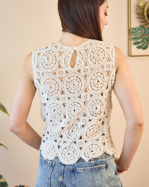 Blusa Guipiur Tupido Beige