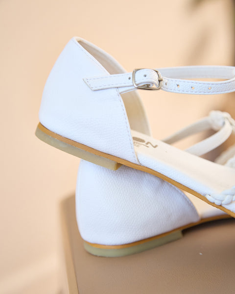 Sandalia Cangrejeras Trenza Beige