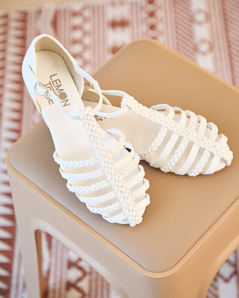 Sandalia Cangrejeras Trenza Beige