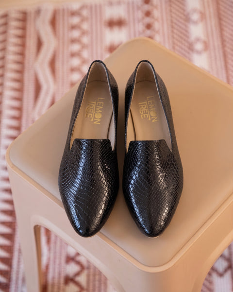 Slipper Animal Print Negro