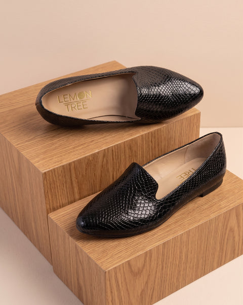 Slipper Animal Print Negro