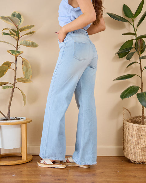 Jean Wide Leg Azul Claro
