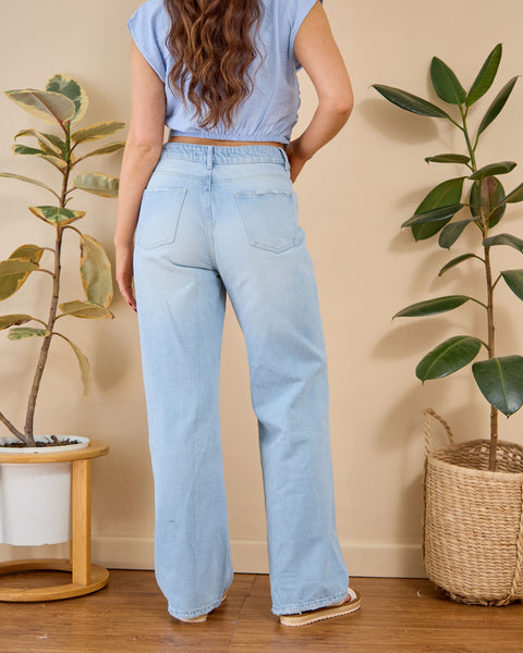 Jean Wide Leg Azul Claro