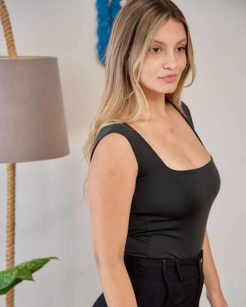Body Escote Cuadrado 035B Negro