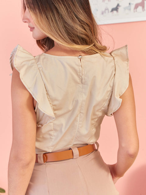 Blusa Manga Sisa Bolero Caqui